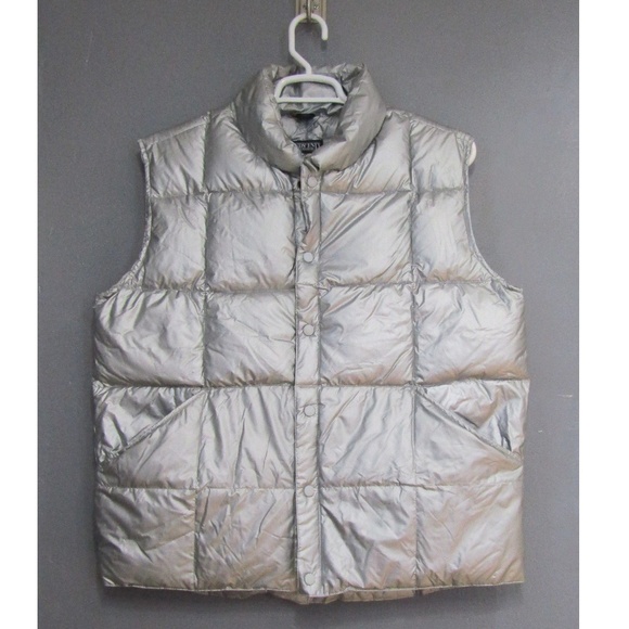 Lands' End Other - Lands' End Silver Puffer Goose Down Vest L 42-44